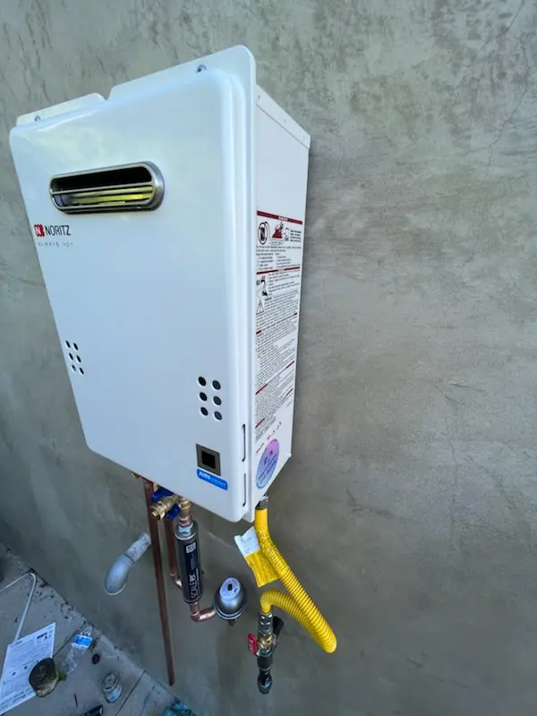 Tankless water heater installation for Ancora homes